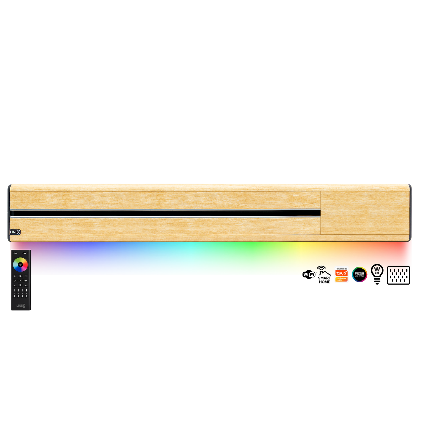 Line8 Model SL Surface Light Power Track - American Spruce Finish