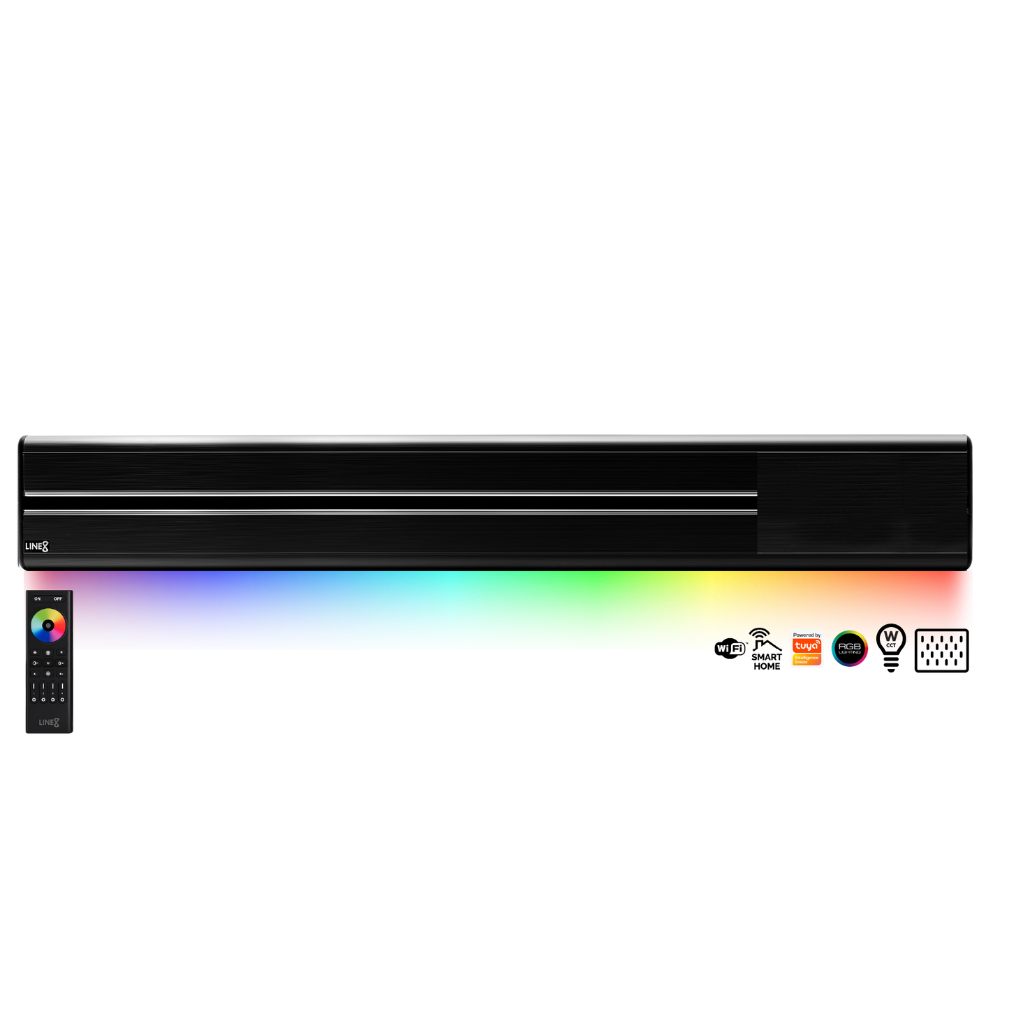 Line8 Model SL Surface Light Power Track - Black Hairline Finish