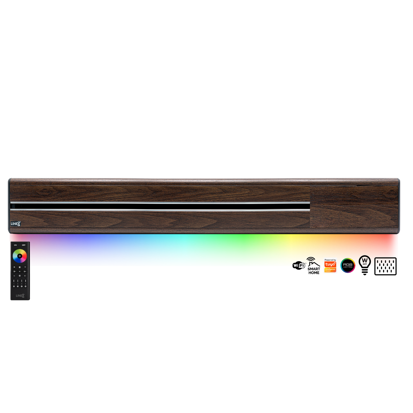 Line8 Model SL Surface Light Power Track - Brazilian Rosewood Finish
