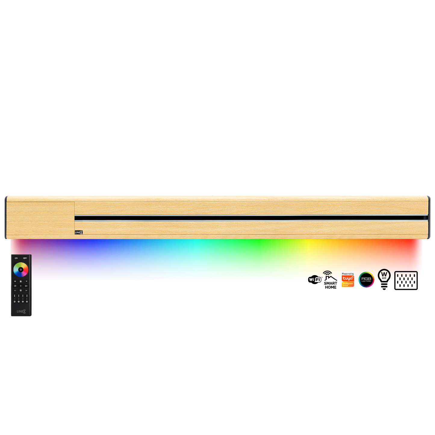 Line8 Model SL Surface Light Power Track - American Spruce Finish