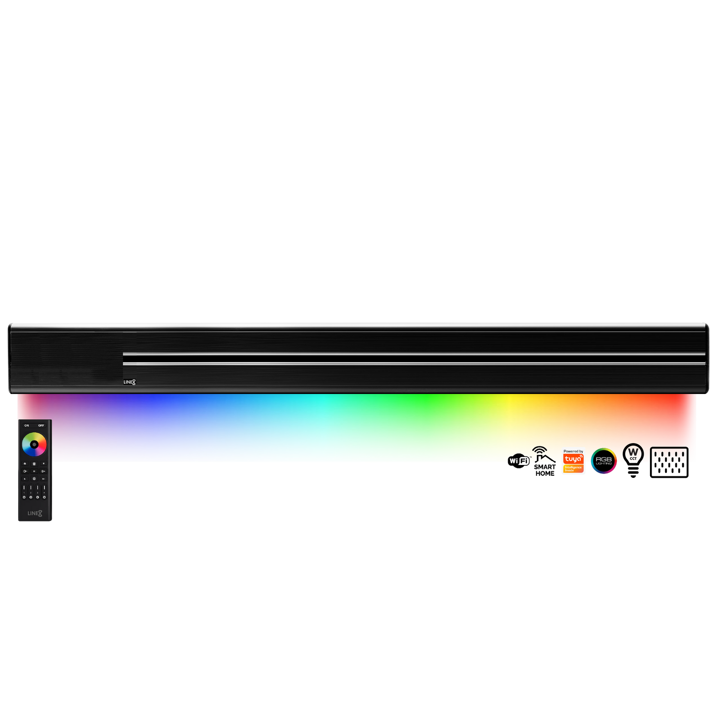 Line8 Model SL Surface Light Power Track - Black Hairline Finish