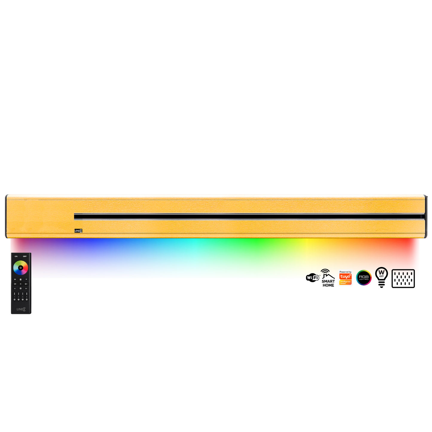 Line8 Model SL Surface Light Power Track - Gold Hairline Finish