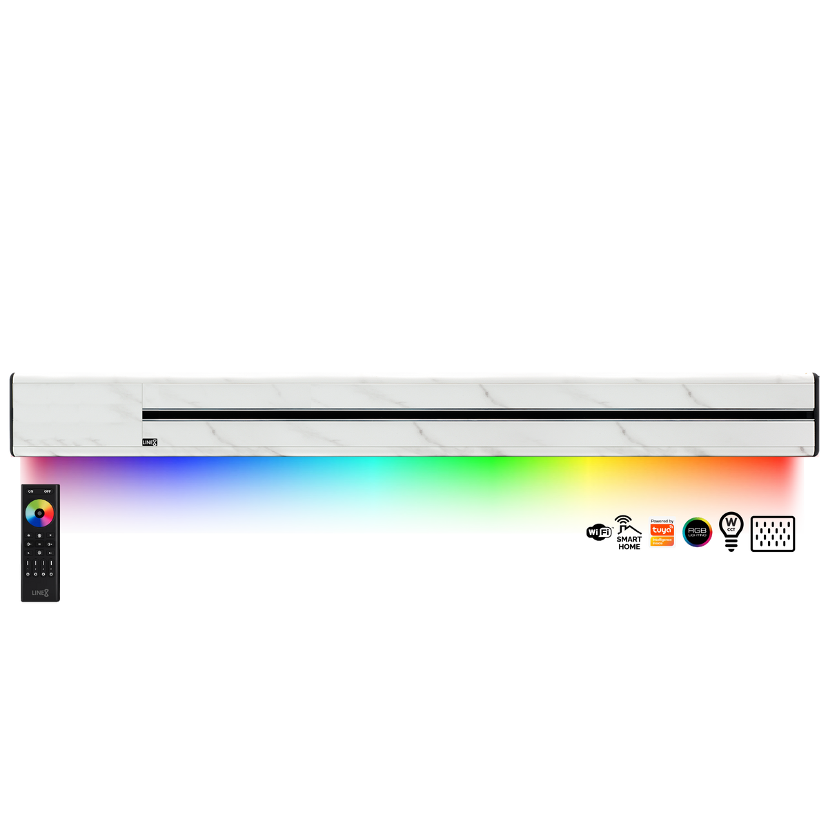 Line8 Model SL Surface Light Power Track - Indian White Marble Finish