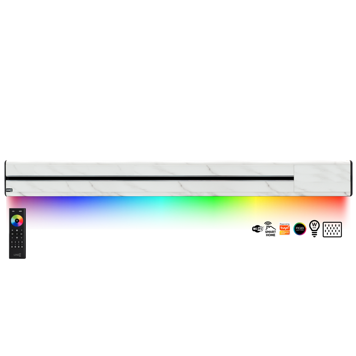 Line8 Model SL Surface Light Power Track - Indian White Marble Finish
