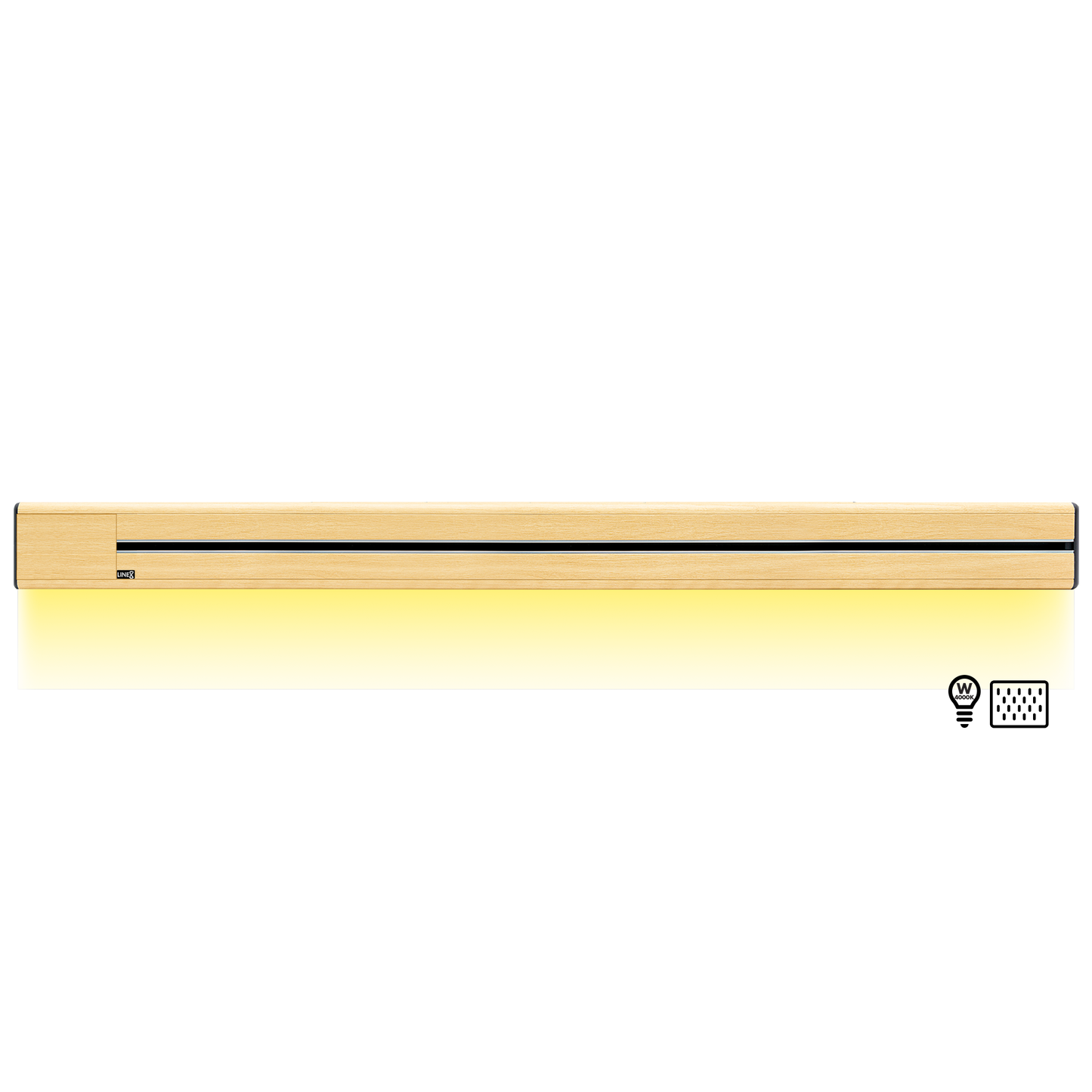 Line8 Model SL Surface Light Power Track - American Spruce Finish
