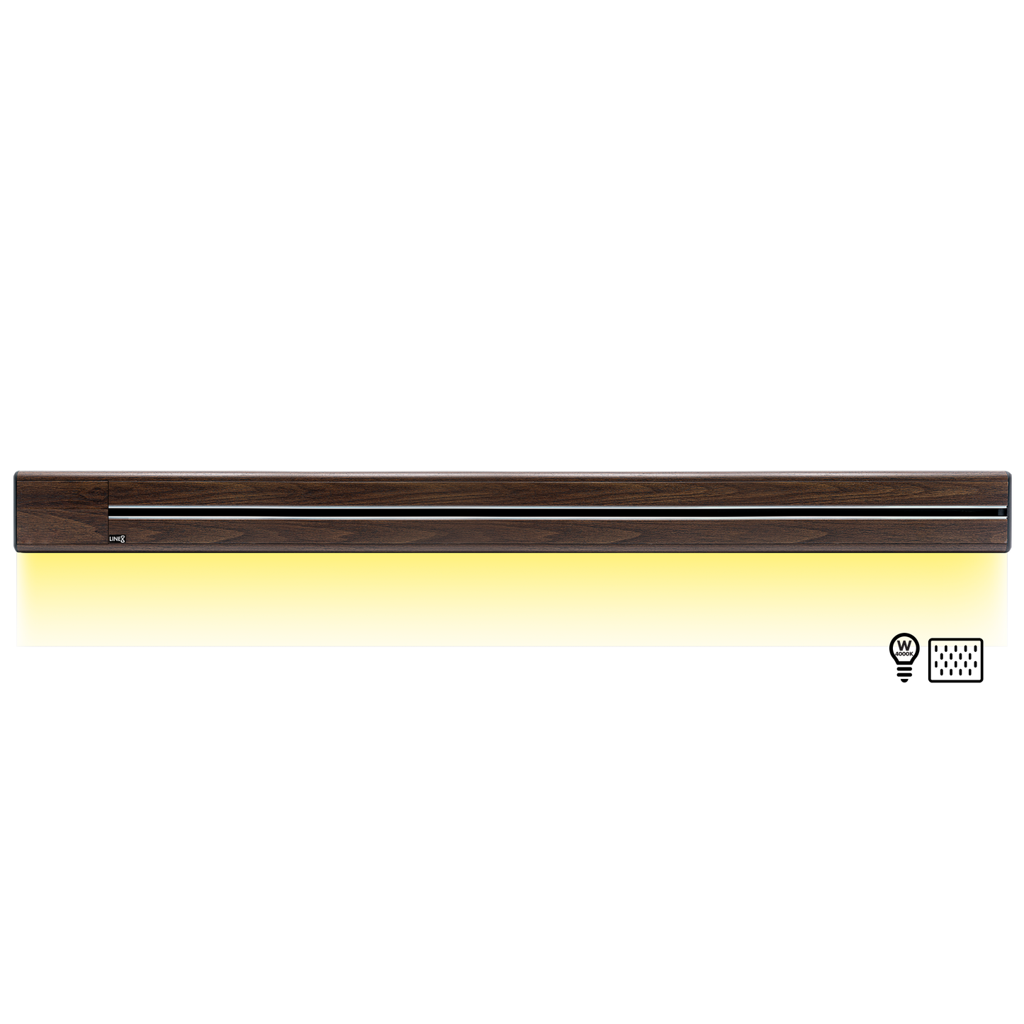 Line8 Model SL Surface Light Power Track - Brazilian Rosewood Finish