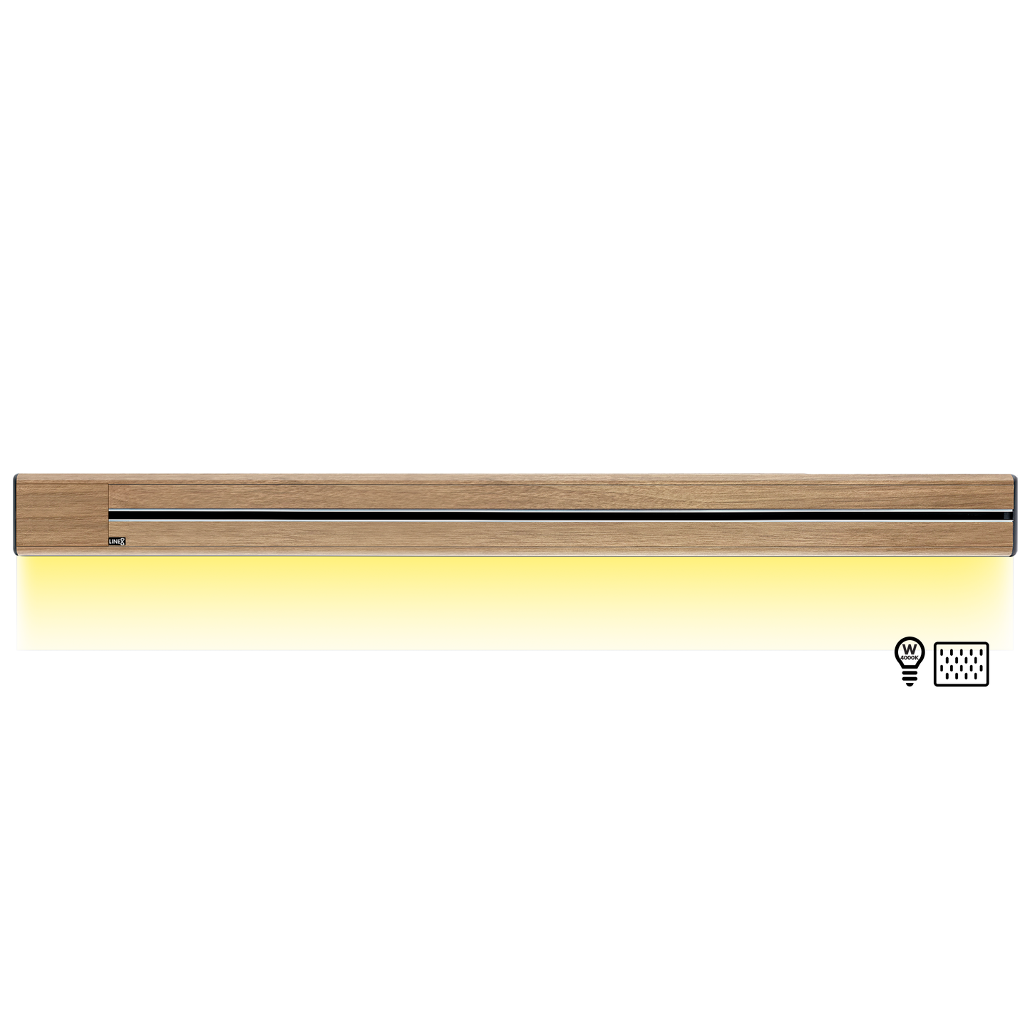 Line8 Model SL Surface Light Power Track - Burmese Teak Finish