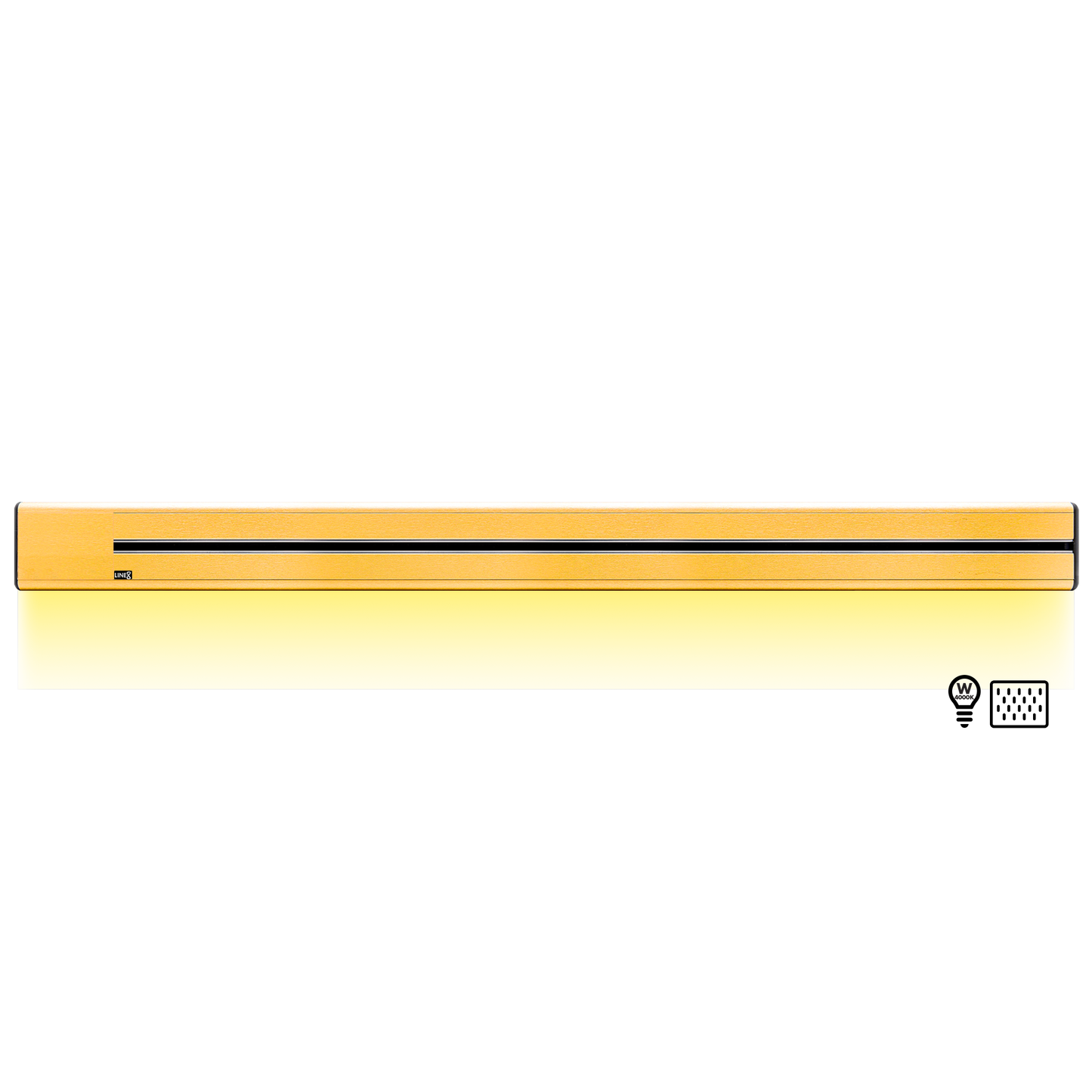 Line8 Model SL Surface Light Power Track - Gold Hairline Finish