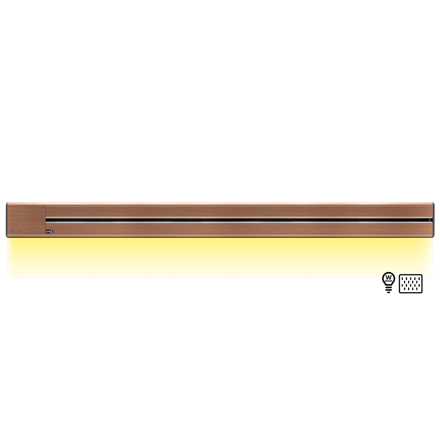 Line8 Model SL Surface Light Power Track - Rose Gold Finish