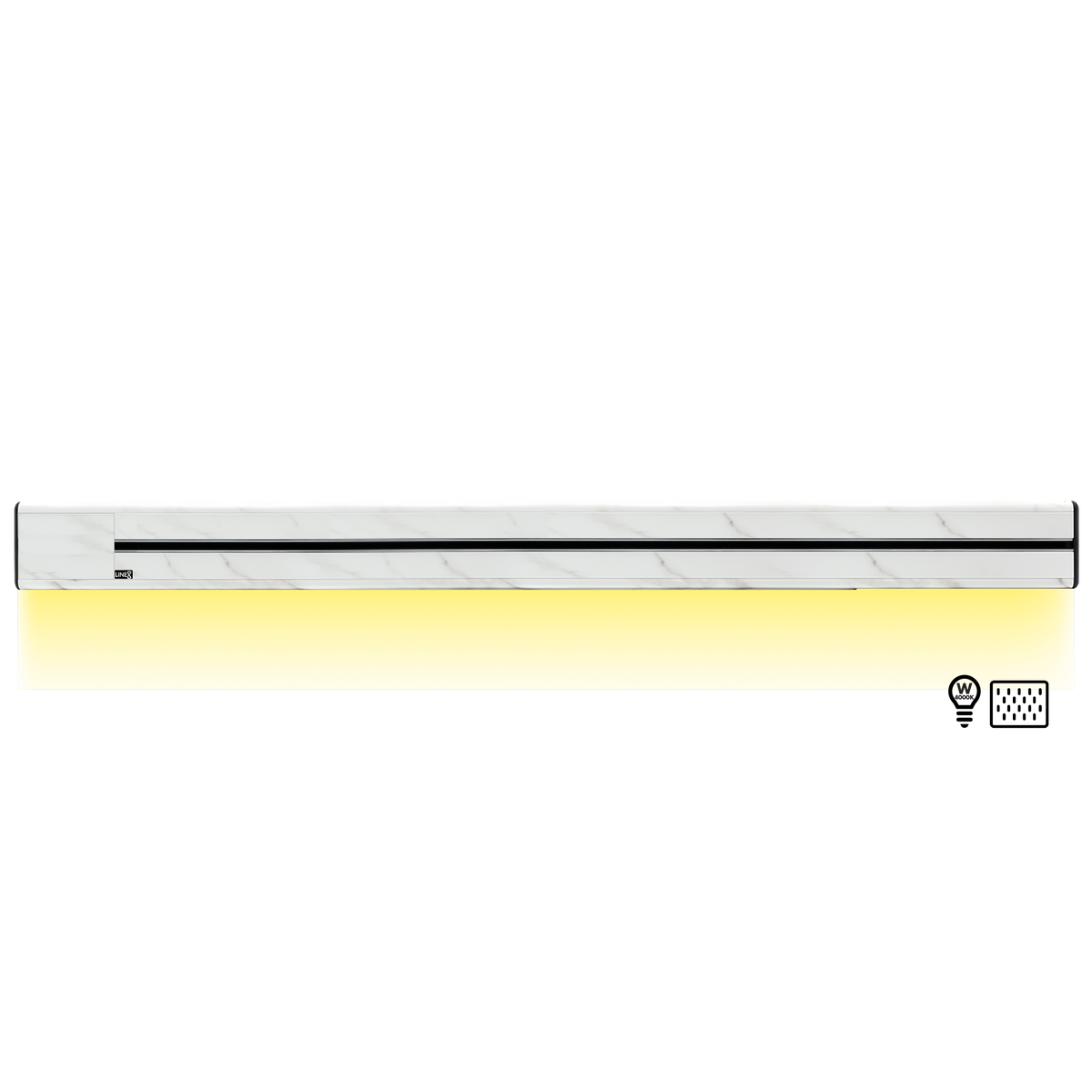 Line8 Model SL Surface Light Power Track - Indian White Marble Finish