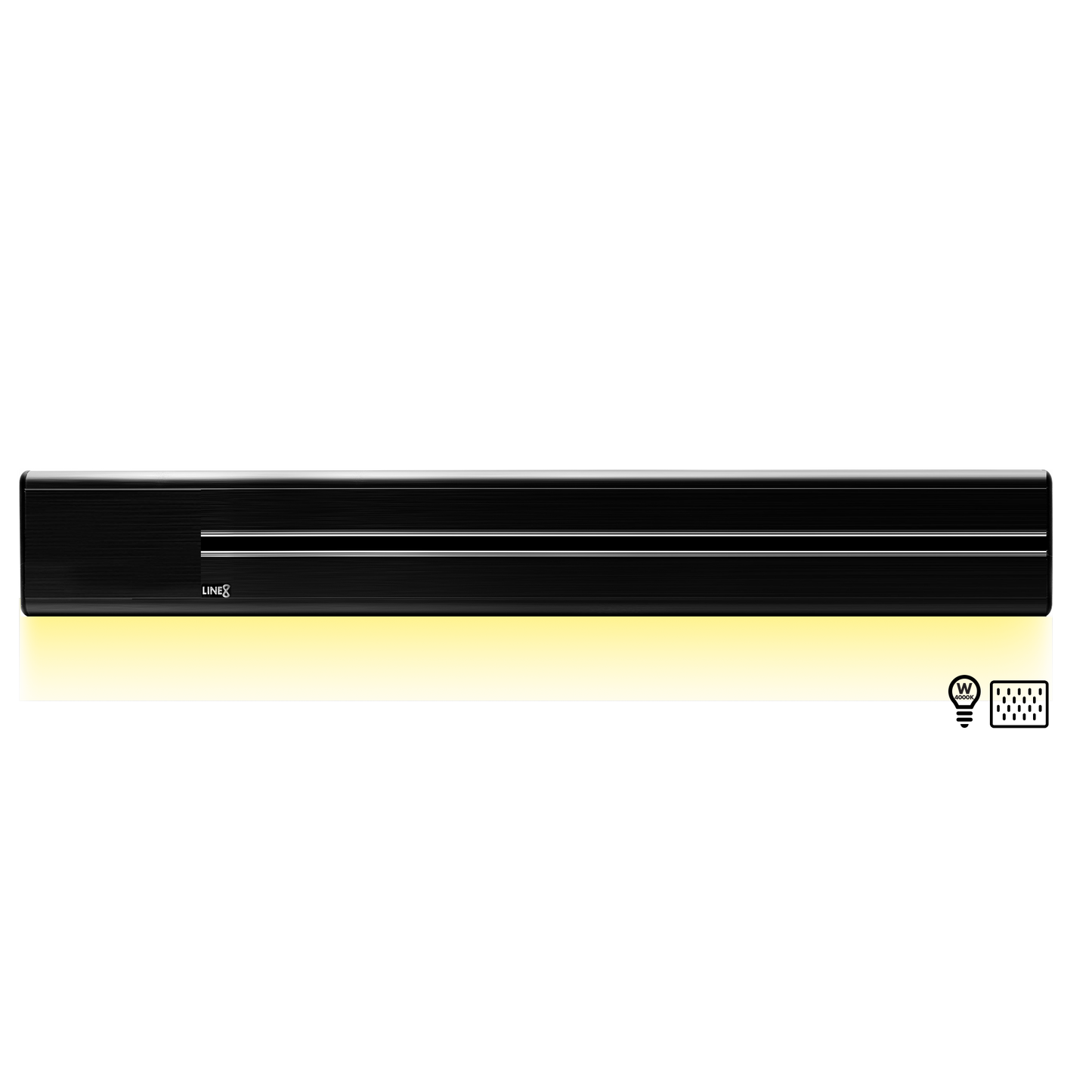 Line8 Model SL Surface Light Power Track - Black Hairline Finish