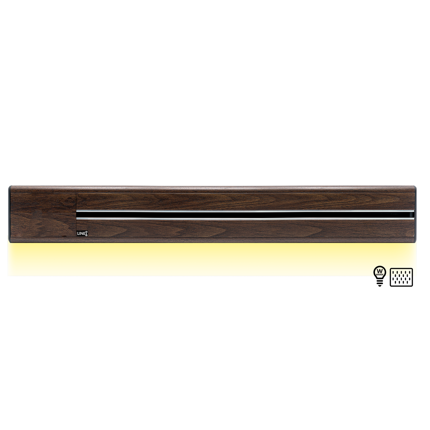 Line8 Model SL Surface Light Power Track - Brazilian Rosewood Finish