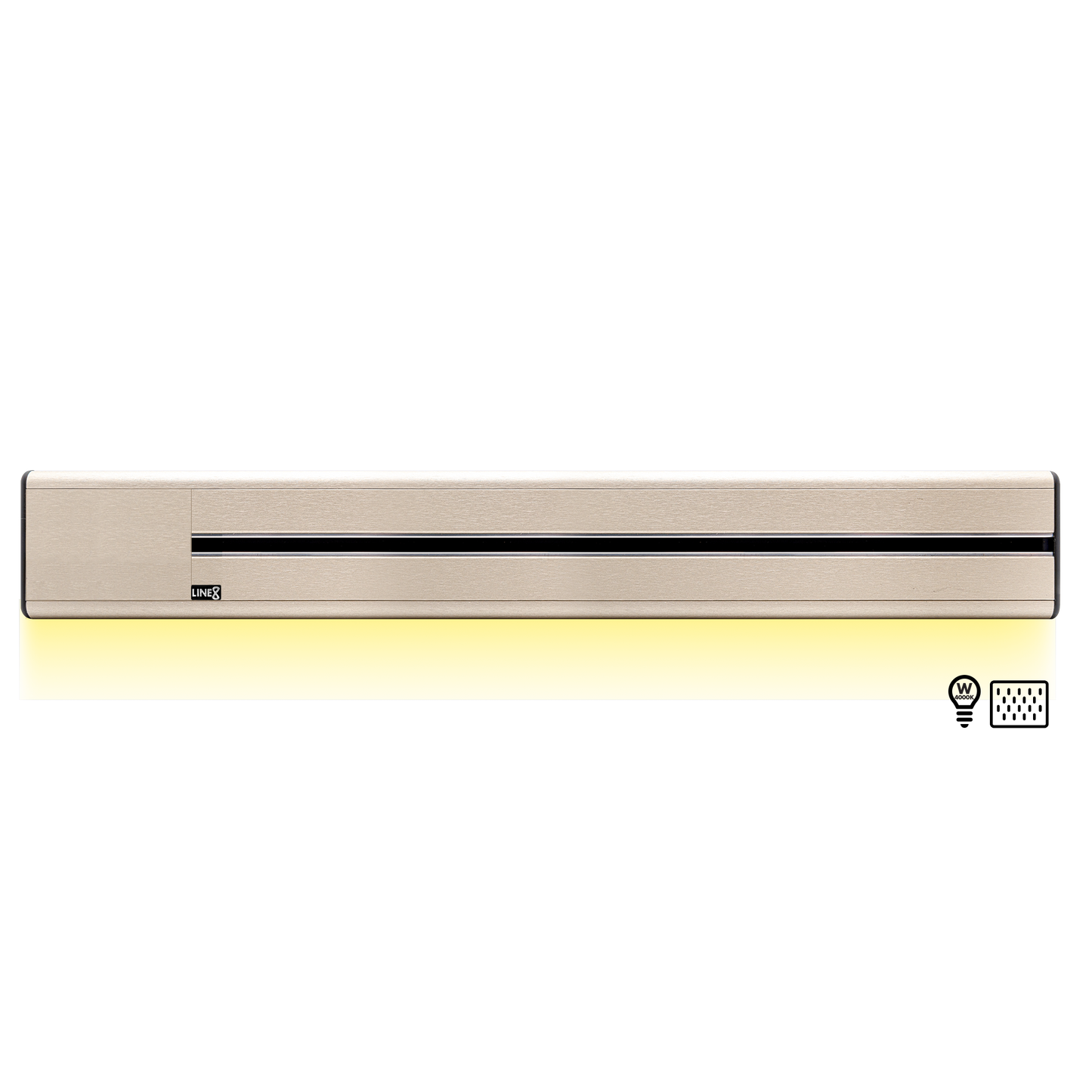 Line8 Model SL Surface Light Power Track - Champagne Gold Finish