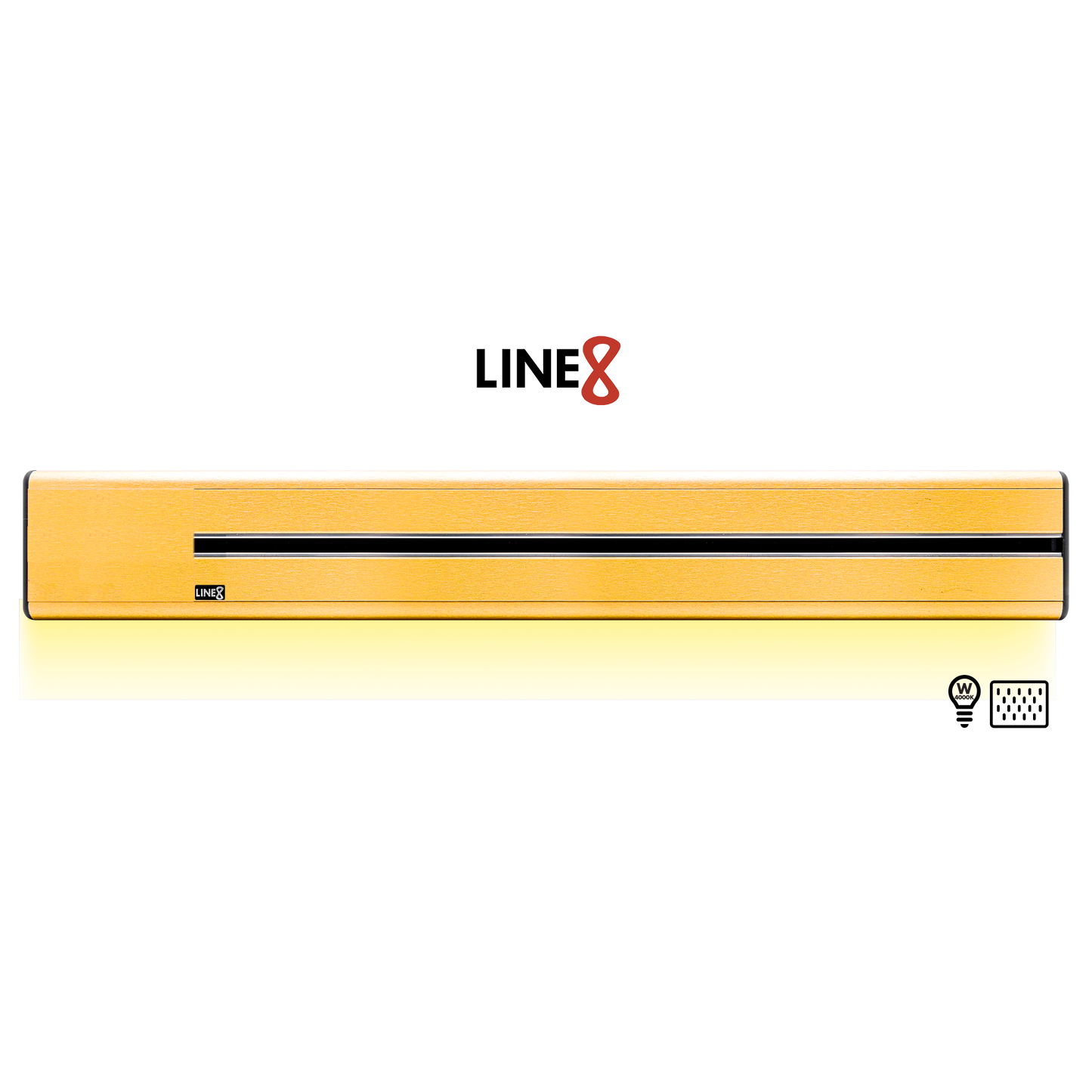 Line8 Model SL Surface Light Power Track - Gold Hairline Finish