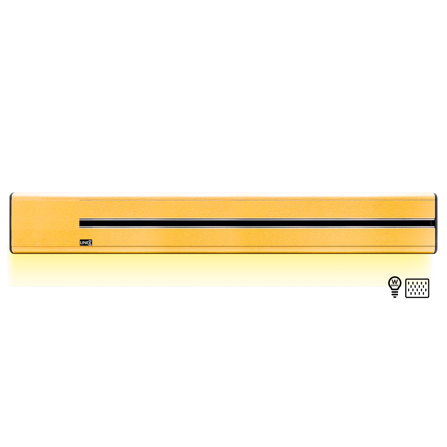 Line8 Model SL Surface Light Power Track - Gold Hairline Finish