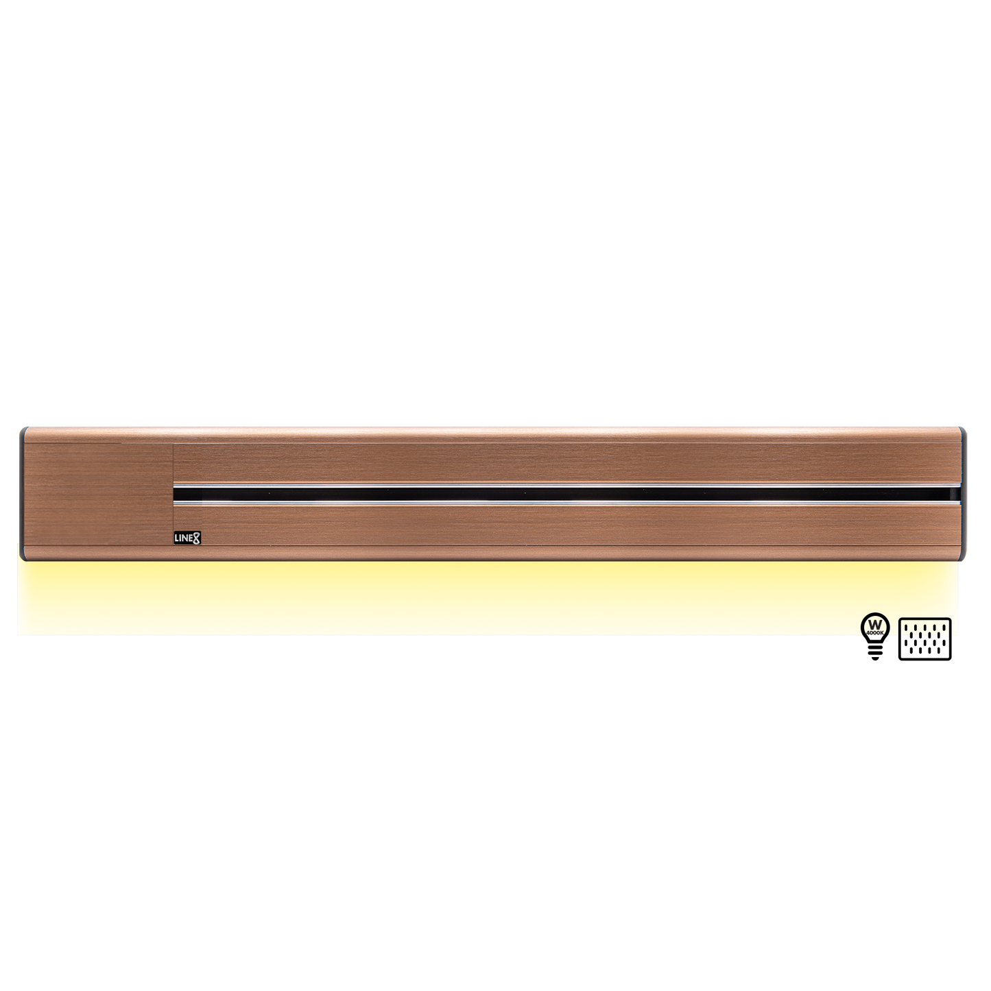 Line8 Model SL Surface Light Power Track - Rose Gold Finish