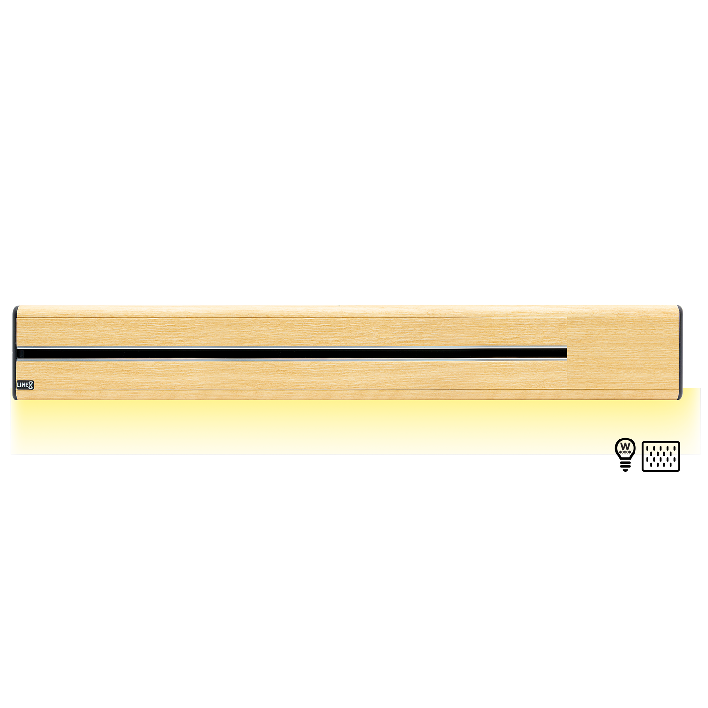 Line8 Model SL Surface Light Power Track - American Spruce Finish