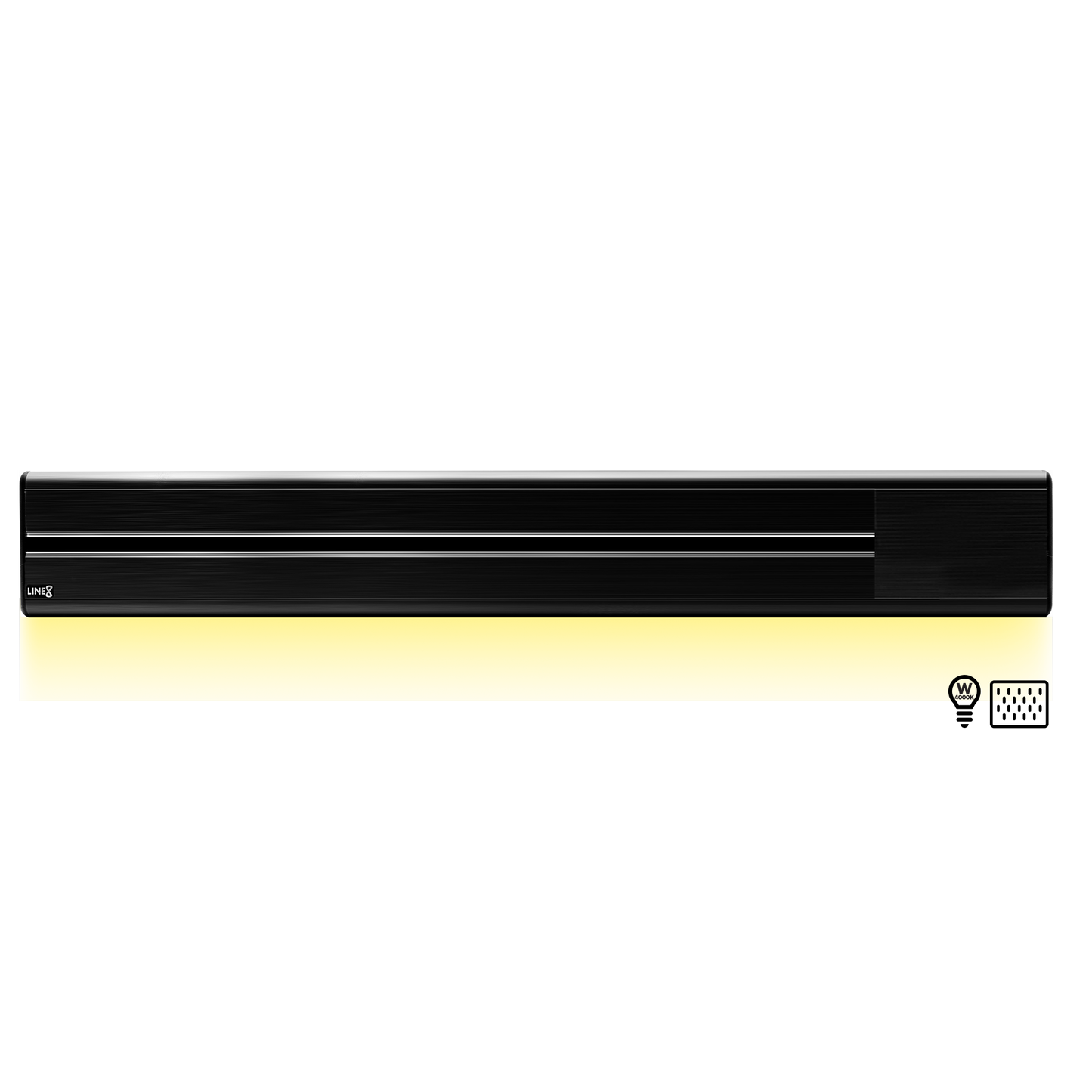 Line8 Model SL Surface Light Power Track - Black Hairline Finish