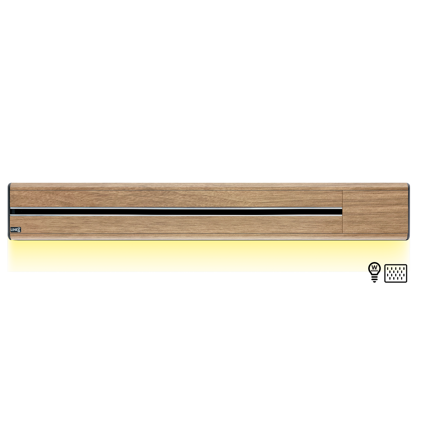 Line8 Model SL Surface Light Power Track - Burmese Teak Finish