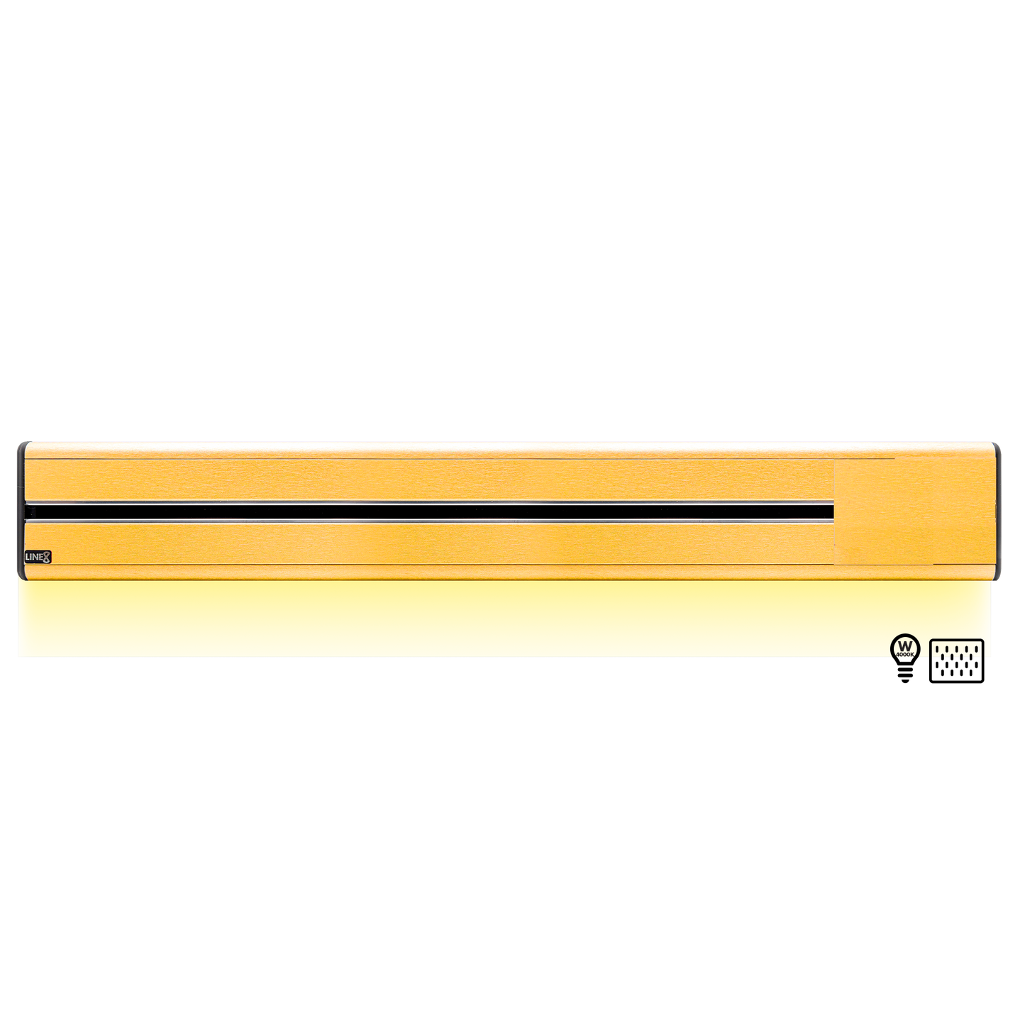 Line8 Model SL Surface Light Power Track - Gold Hairline Finish