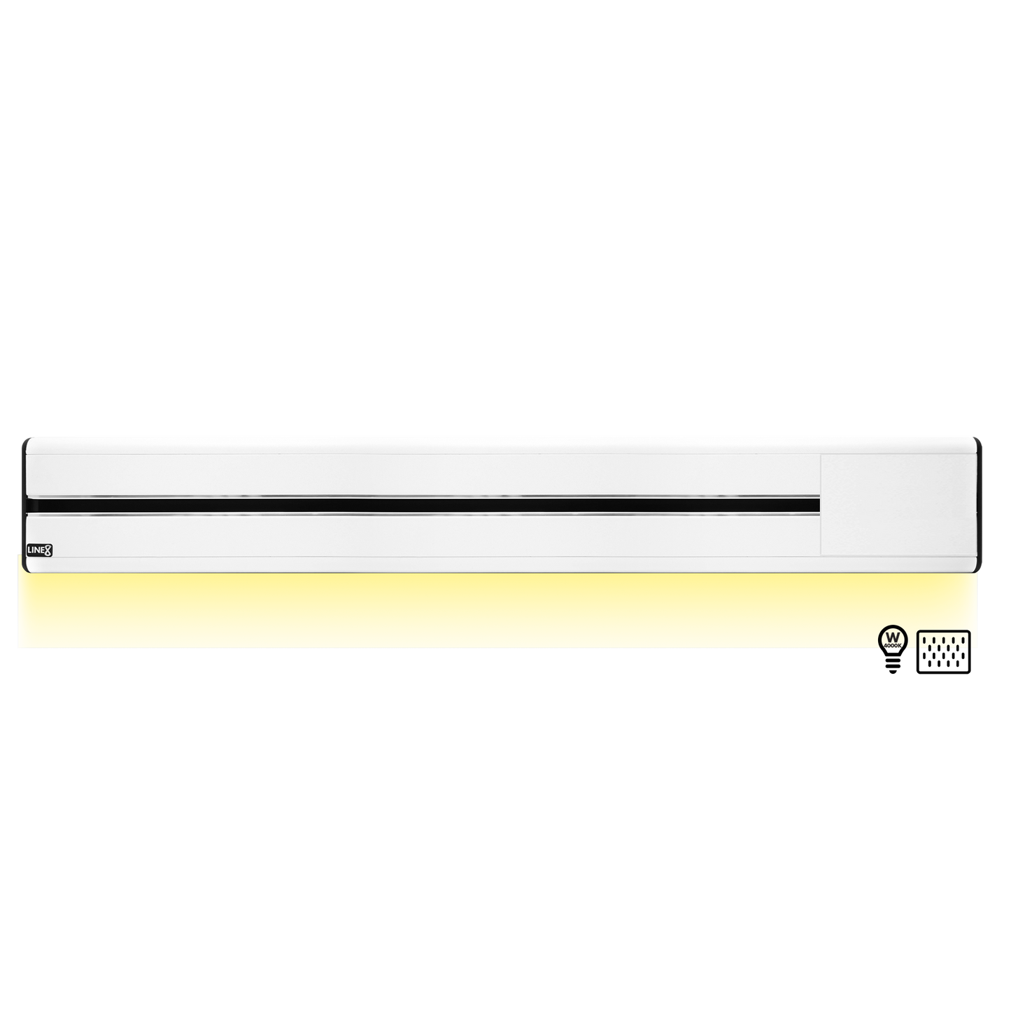 Line8 Model SL Surface Light Power Track - Pearl White Finish