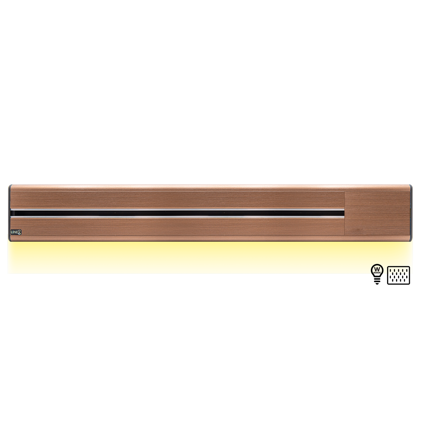 Line8 Model SL Surface Light Power Track - Rose Gold Finish