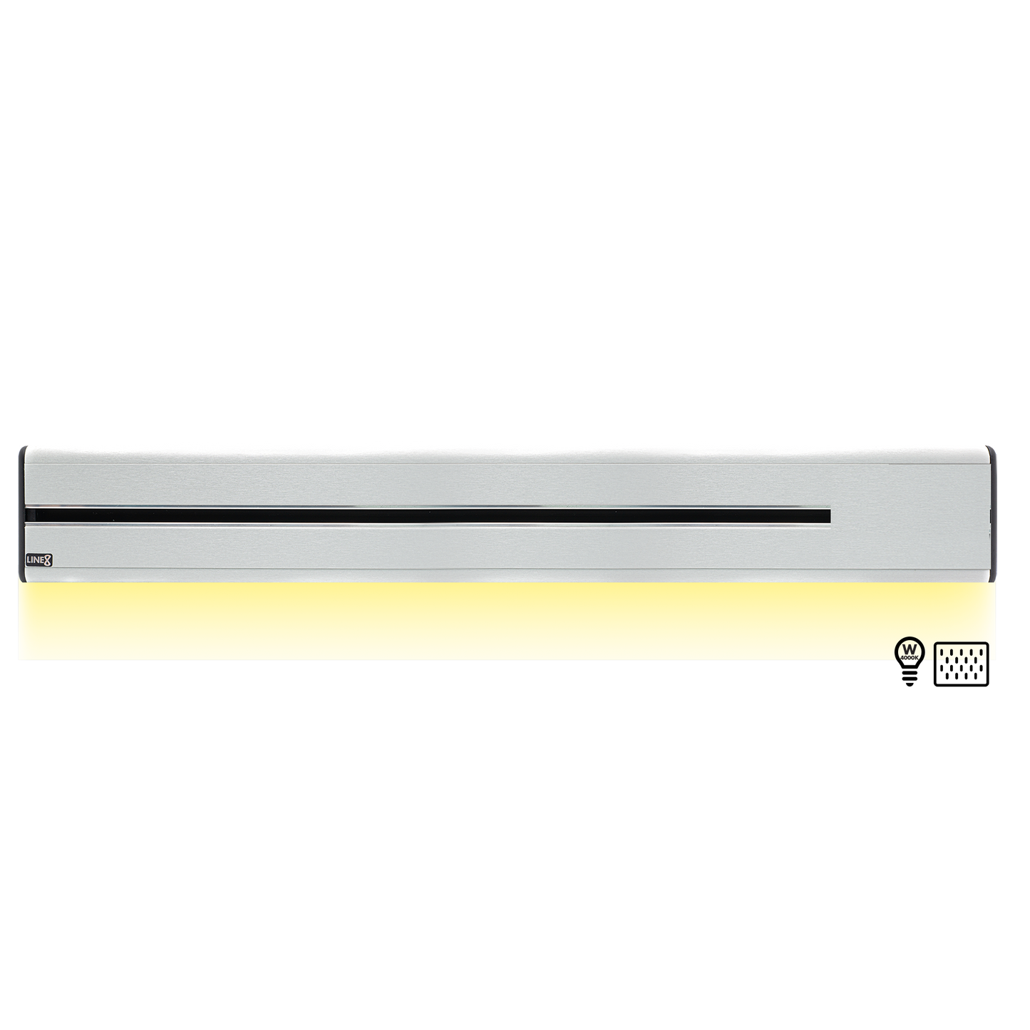 Line8 Model SL Surface Light Power Track - Silver Hairline Finish