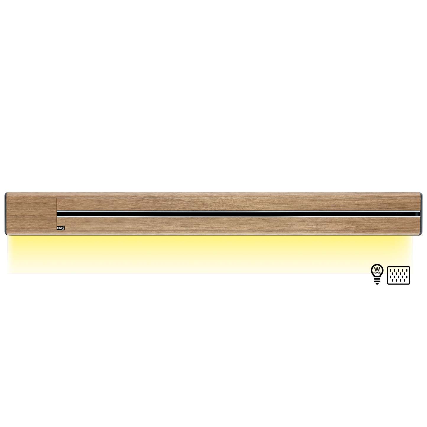 Line8 Model SL Surface Light Power Track - Burmese Teak Finish
