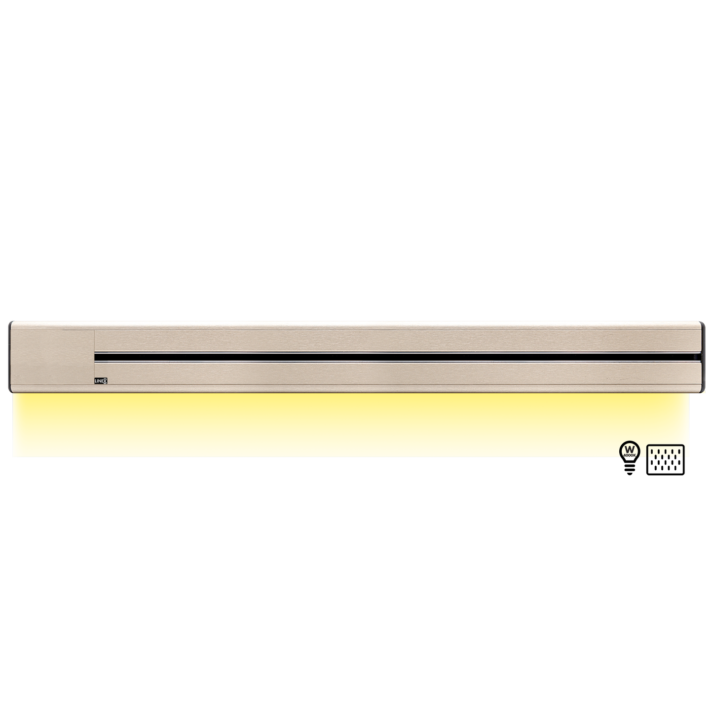Line8 Model SL Surface Light Power Track - Champagne Gold Finish
