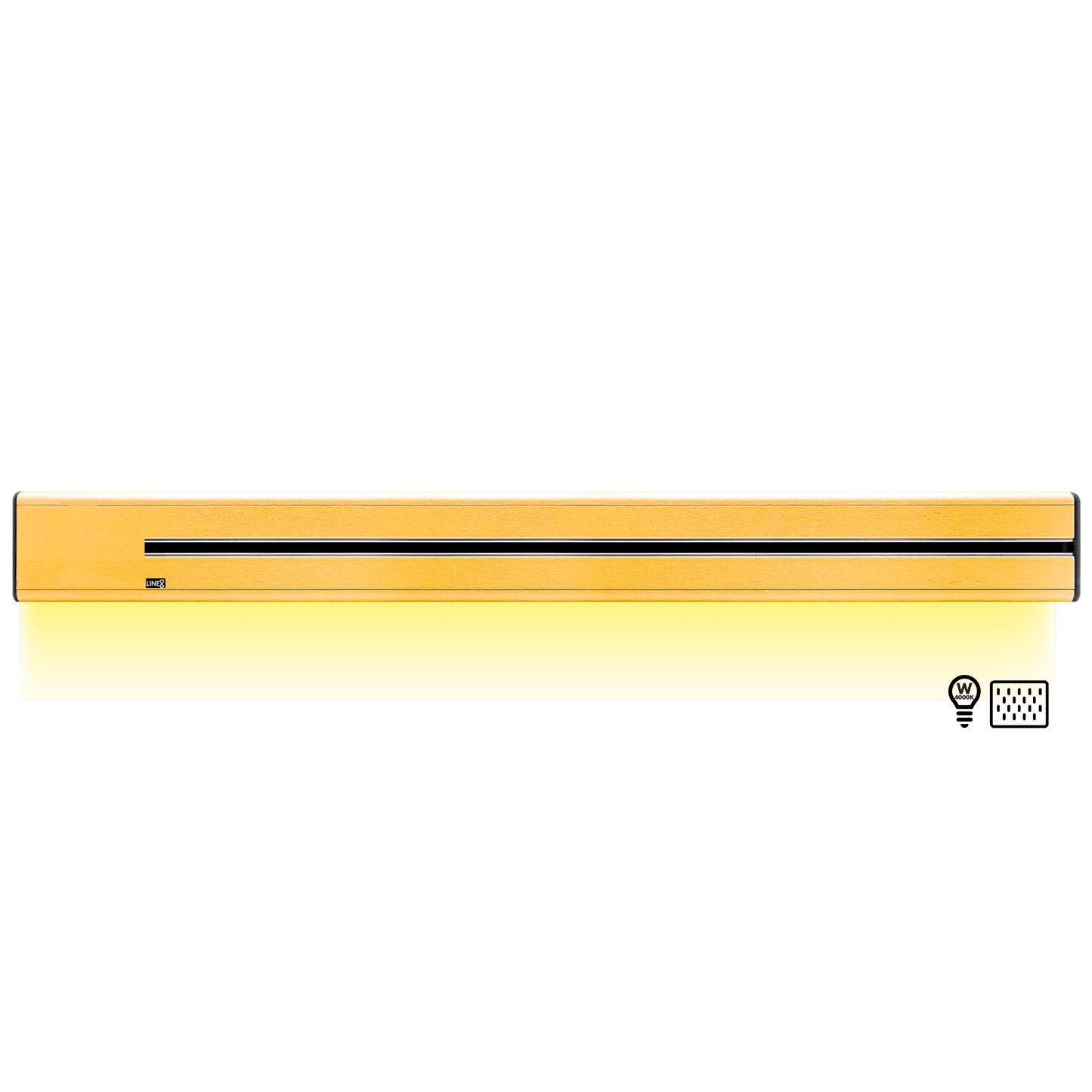 Line8 Model SL Surface Light Power Track - Gold Hairline Finish