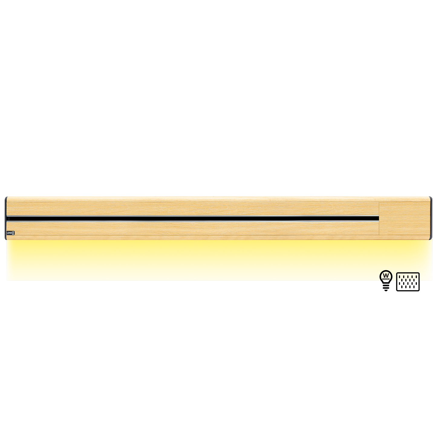 Line8 Model SL Surface Light Power Track - American Spruce Finish