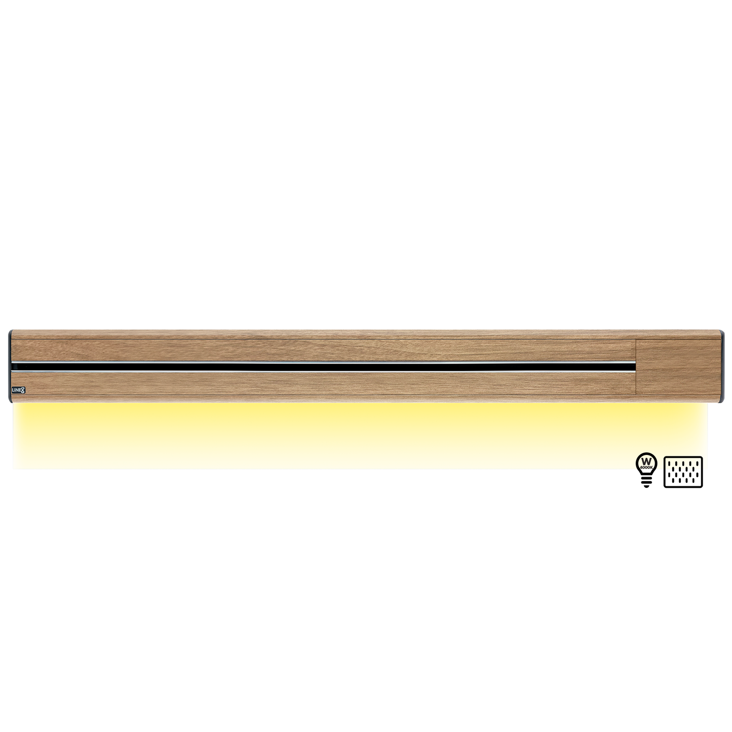 Line8 Model SL Surface Light Power Track - Burmese Teak Finish