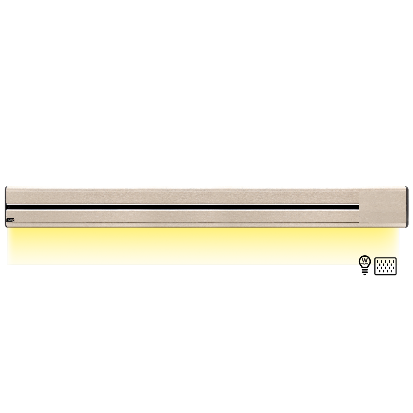 Line8 Model SL Surface Light Power Track - Champagne Gold Finish