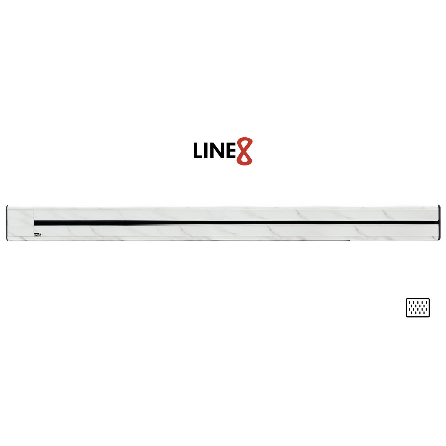 Line8 Model SL Surface Light Power Track - Indian White Marble Finish