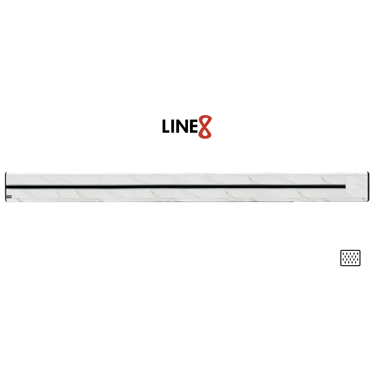 Line8 Model SL Surface Light Power Track - Indian White Marble Finish