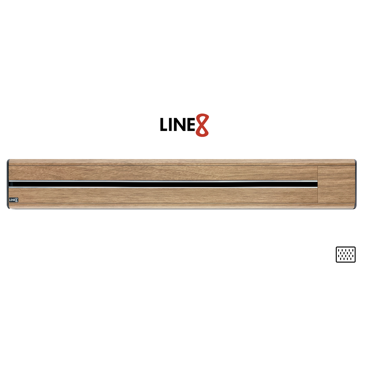 Line8 Model SL Surface Light Power Track - Burmese Teak Finish