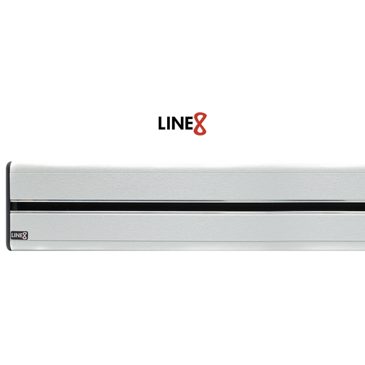 Line8 Model SL Surface Light Power Track - Silver Hairline Finish