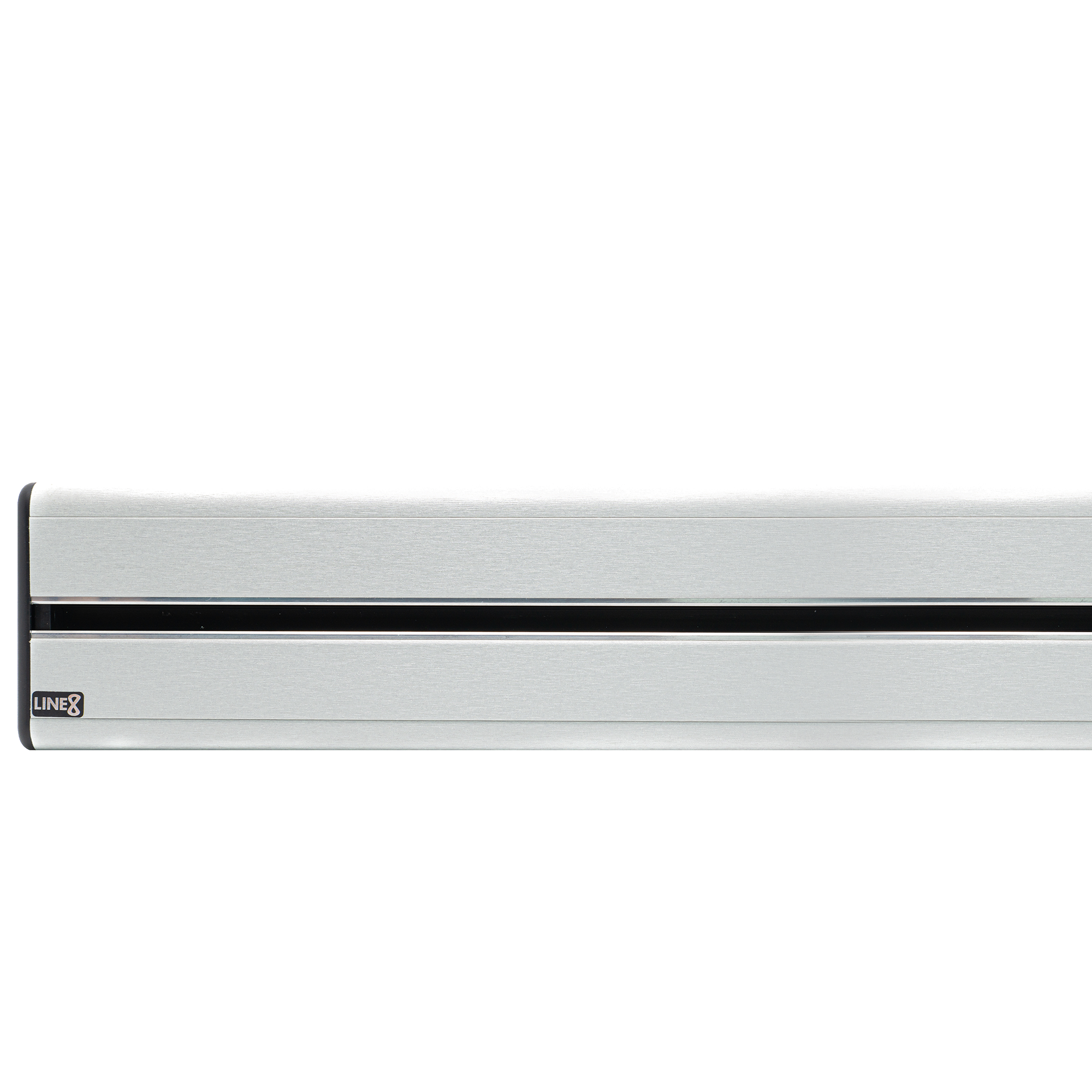 Line8 Model SL Surface Light Power Track - Silver Hairline Finish ...