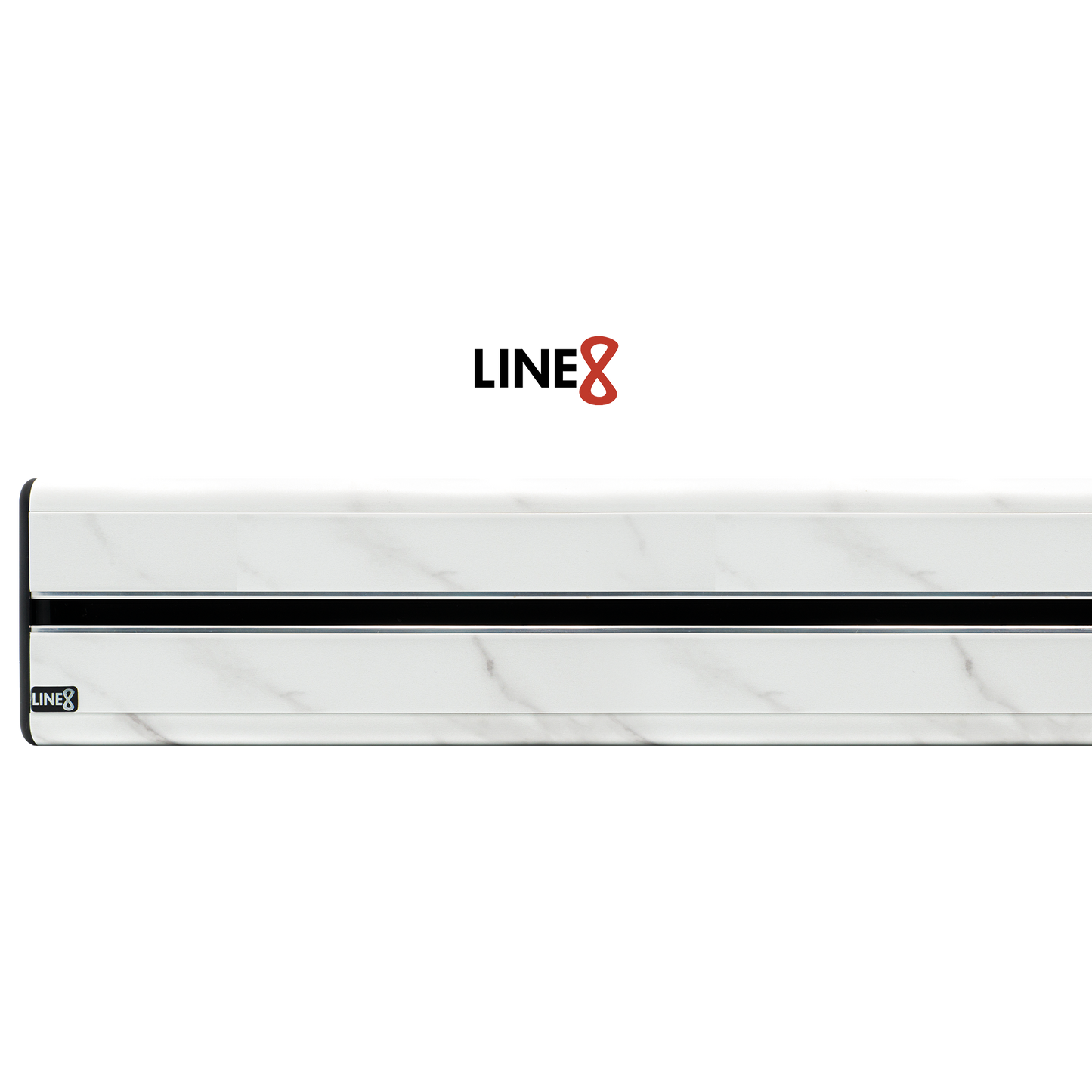 Line8 Model SL Surface Light Power Track - Indian White Marble Finish