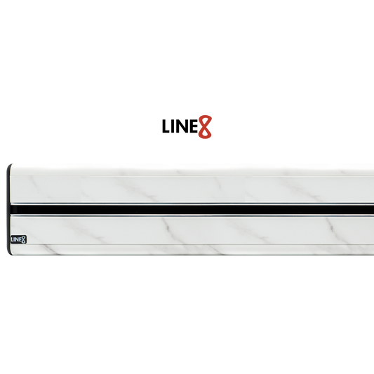 Line8 Model SL Surface Light Power Track - Indian White Marble Finish